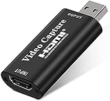 Video-Capture Card, 4K HDMI zu USB 3.0 Video-Capture Device, 1080P HD 30fps Übertragung Live und...