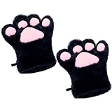 dressfan 1 Paare Plüsch Katzenpfoten Handschuhe Katzen Handschuhe Karneval Fasching Halloween Dress...