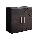 Vicco Waschbeckenunterschrank Anthrazit Hochglanz Irma 60x59x30 cm - Unterschrank für das...