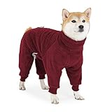 NONGYU Verdickter Fleece-Hundemantel, Ganzkörper-Wickel, vierbeinig, Haustiermantel für aktive...