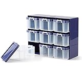 Prym 612399 Sortierkasten mit 9 Boxen, Organizer für kleinteiliges Nähzubehör, Kunststoff,...