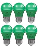 LUTW Grün Bunte Glühbirnen E27, 5W LED Farbige Glühbirne ersetzt 40W Glühlampe, G45 Farbig...