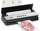Bonsenkitchen Vakuumiergerät, für Trockene und Feuchte Lebensmittel Vakuumierer mit Eingebauter...