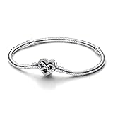 PANDORA Moments Armband aus Sterling-Silber mit Funkelndem Unendlichkeits-Herzverschluss und...