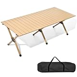 Tragbarer Garten-Klapptisch für den Außenbereich, wetterbeständig, rollbar, Picknick- und...