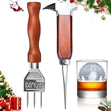 SuproBarware Eispickel-Set mit 5-18,2 cm und 17,2 cm Edelstahl-Eiszerkleinerer mit Holzgriff,...