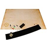 ENHANCE RPG-Gittermatte – Tisch-DND-Karte (61 x 91,4 cm), trocken abwischbare Rollenspielmatte,...