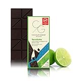 Gourmet-Schokoladentafel, 55 % Zartbitterschokolade mit Minze und Limette, 60 Gramm