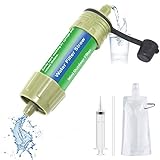 Gindoly Wasserfilter Outdoor,5000L Mini Wasserfilter für Outdoor Camping,Wasserfilter Camping...