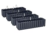 PAFEN 4X Blumenkasten Blumentopf mit Halterungen – 58 x 18 x 16,2 cm - Pflanztopf...