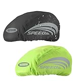 VFANDV Fahrradhelm Regenschutz, 2 Stück Wasserdichter Regenüberzug Mit Reflektierendem Streifen,...