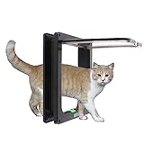 Katzenklappe Hundeklappe, Katzentür Hundetür mit 4-Wege-Schloss, Haustierklappe Haustiertür für...