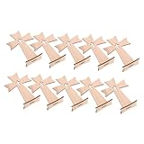 UTHCLO 10 Stück Teiliges Holz-Kreuz- Handgefertigt Stabiles Stehkreuz für Altar und Wohnkultur...