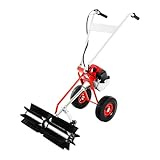 43cc 2-Takt Hand-Rasenmäher | Spindelmäher | Kehrmaschine Benzin mit Schutzbrille | 1,25 kW | 8500...