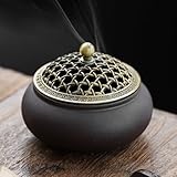 Vintage Keramik Räuchergefäß Weihrauchbrenner Räucherstäbchenhalter Halter Rund Chinesisch...