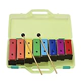 8-Noten-Xylophon, buntes Glockenspiel, abnehmbare regenbogenfarbene Metallplatten, Resonatorglocken...