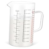 TOPPERFUN Glas messbecher Großer Messzylinder mit Skala und Ausgießer Hitzebeständiger...