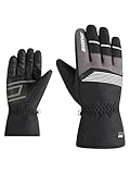 Ziener Herren GEVIN-Z Ski-Handschuhe/Wintersport | Wind-, wasserabweisend, Black.White, 8,5