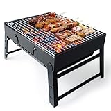 BBQ Barbecue Grill, tragbarer faltbarer Holzkohlegrill für den Schreibtisch, Tischplatte, Outdoor,...