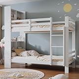 Ymkua Etagenbett, 90x200 Hochbett, Kinderbett mit Stauraum, Bett für 2 Kinder, Holzbett mit...