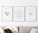 timalo SALT-AND-LIGHT® Christliche Wandbilder Bibelverse Deutsch Poster 3 Stück im 3er Set...