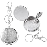 2 Stück Taschenaschenbecher, Mini Edelstahl Fahrzeug Zigaretten Aschenbecher mit...