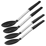 DECORNIJIA Silikon Kochlöffel 4 Stück Hitzebeständig Porenfrei Küchenrührlöffel und...