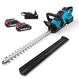 Akku Grasschere Strauchschere mit Akku 21V 2X 2,0A 52cm / 20.5 inch gartenschere Heckenschere...