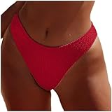 Generisch 2026 Damen-Bikinihose mit niedriger Taille, Badehose, Strandshorts, Geraffte Unterseite,...