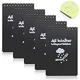 JUMRHFAN 5 Pack wasserdichtes Notizbuch, 15 x 10 cm Notizblock, Allwetter-Memoblöcke mit...