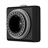 REV Zeitschaltuhr Steckdose – 24h Format, 96 Zeiten a 15min – mechanischer Timer Steckdose,...