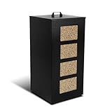 VOUNOT® Metall Pelletbehälter mit Rollen, 45 kg Pelletbox, Pelletlagerung mit abnehmbarem Sieb und...