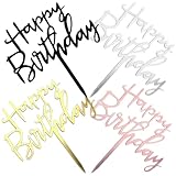 ZoeTekway Happy Birthday Tortendeko, Cake Topper Geburtstag, Acryl Tortendeko Geburtstag, Cupcake...