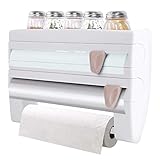 3-in-1-Küchenrollenspender & Folienschneider – Wandmontierter Frischhaltefolie &...