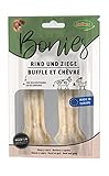 bubimex Kauknochen mit Ziegenfüllung, 12 cm, für Hunde, 2 Stück – 2 Stück