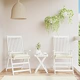 ShGaxin 2er Set Gartenstuhlauflagen Sitzauflage Oxford Stoff Creme 40x40x7 cm