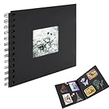 Fotoalbum Klein zum Selbstgestalten, 17 x 17 cm Scrapbook 40 Seiten Fotobuch, Leeres Ringbuch zum...
