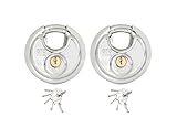 Zarker G70 Vorhängeschlösser, gleichschließend, robustes Edelstahl-Diskusschloss, 70 mm...