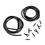 MUELODSIC 2 Sätze Windscreen Washer Schlauch mit Gummischlauch Verbinder und Geraden Anschlüssen...