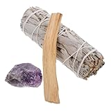 JECOMPRIS Reines Räucherwerk Weißer Salbei mit Amethyst Räucherstäbchen für Aromatherapie Yoga...