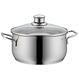 WMF Diadem Plus Kochtopf groß 20cm, Glasdeckel, Bratentopf Induktion 3l, Cromargan Edelstahl...