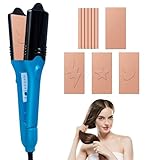 UUE Glätteisen, Kreppeisen für Haare, 5 in 1 Haarglätter, Locken und Glätten, 3D Motiven Hair...