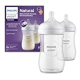 Philips AVENT Babyflaschen Natural Response – 2x Babyflaschen, 260 ml, für Neugeborene ab 1...