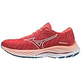 Mizuno Unisex Wave Rider 26 Straßen-Laufschuh, Spiced Coral/Vaporous Gray/French Blue, 42 EU