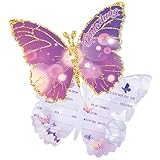 Werfunee - Einladungskarten Kindergeburtstag Mädchen - Schmetterlingen Einladungskarten Geburtstag...