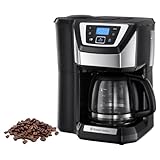 Russell Hobbs Kaffeemaschine mit Mahlwerk [Digitaler Timer, Brausekopf für optimale...