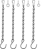 Super Idee 4er Set Stahl Kette mit S Haken und Karabiner Ersetztbar Schraubhaken zum Aufhängen für...