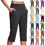 Generisch Caprihose Damen Sommer Casual 3/4 Hose Atmungsaktiv Outdoor Jogginghose Wanderhose Stretch...