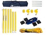 RomiSport Set für Volleyball Beachvolleyball komplettes Netz + Pfosten + Feldmarkierung Courtline,...