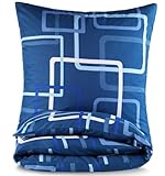 Bettwäsche 155x220 2 teilig - Mikrofaser Bettbezug 155x220 cm + Kissenbezug 80x80 cm -...